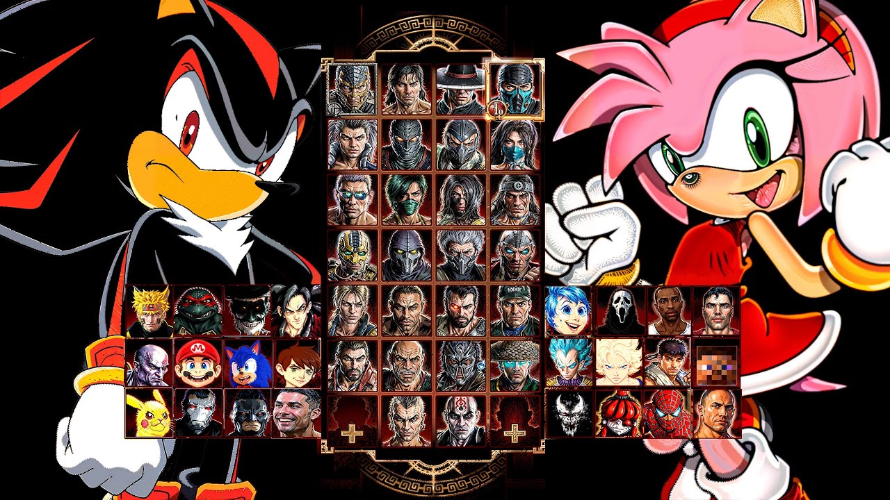 MORTAL KOMBAT 9 | SHADOW THE HEDGEHOG & AMY ROSE | EXPERT TAG LADDER | GAMEPLAY (4K60FPS)