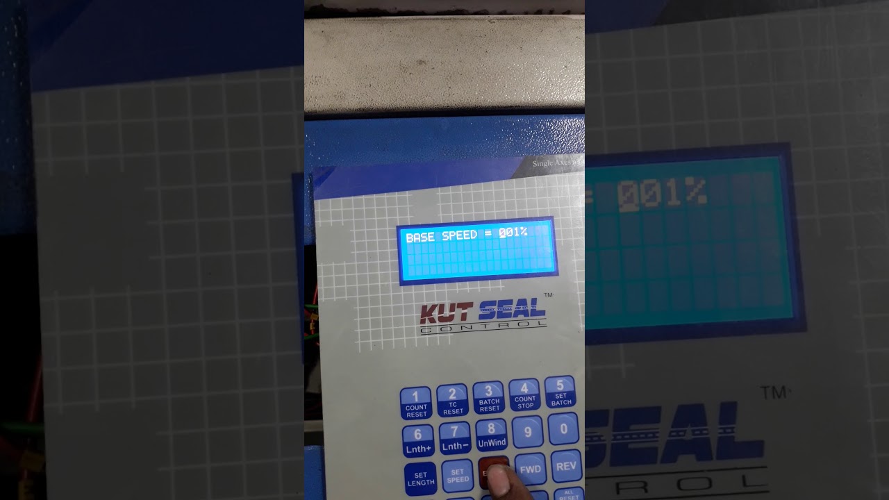Cut seal machine setting