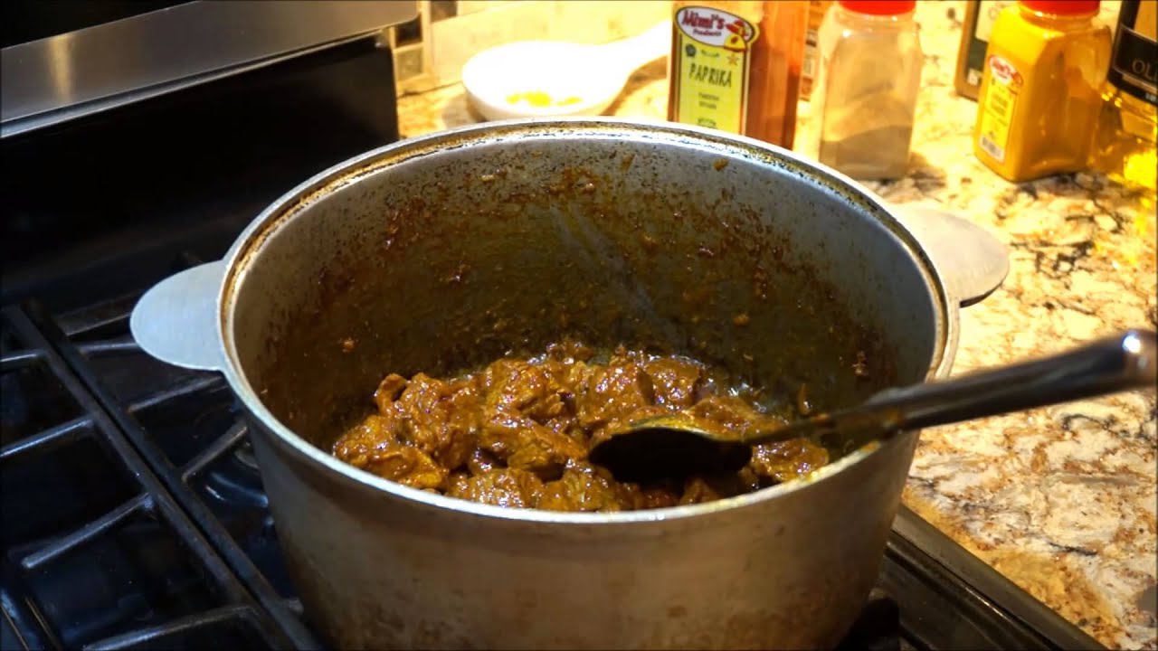 Говядина тушёная с грибами_Beef stew with mushrooms