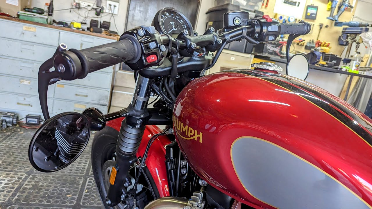 Triumph Bonneville Bobber Mirror modification