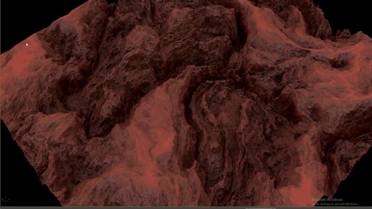 OSL Shader R&D - Terrain displacement fBm