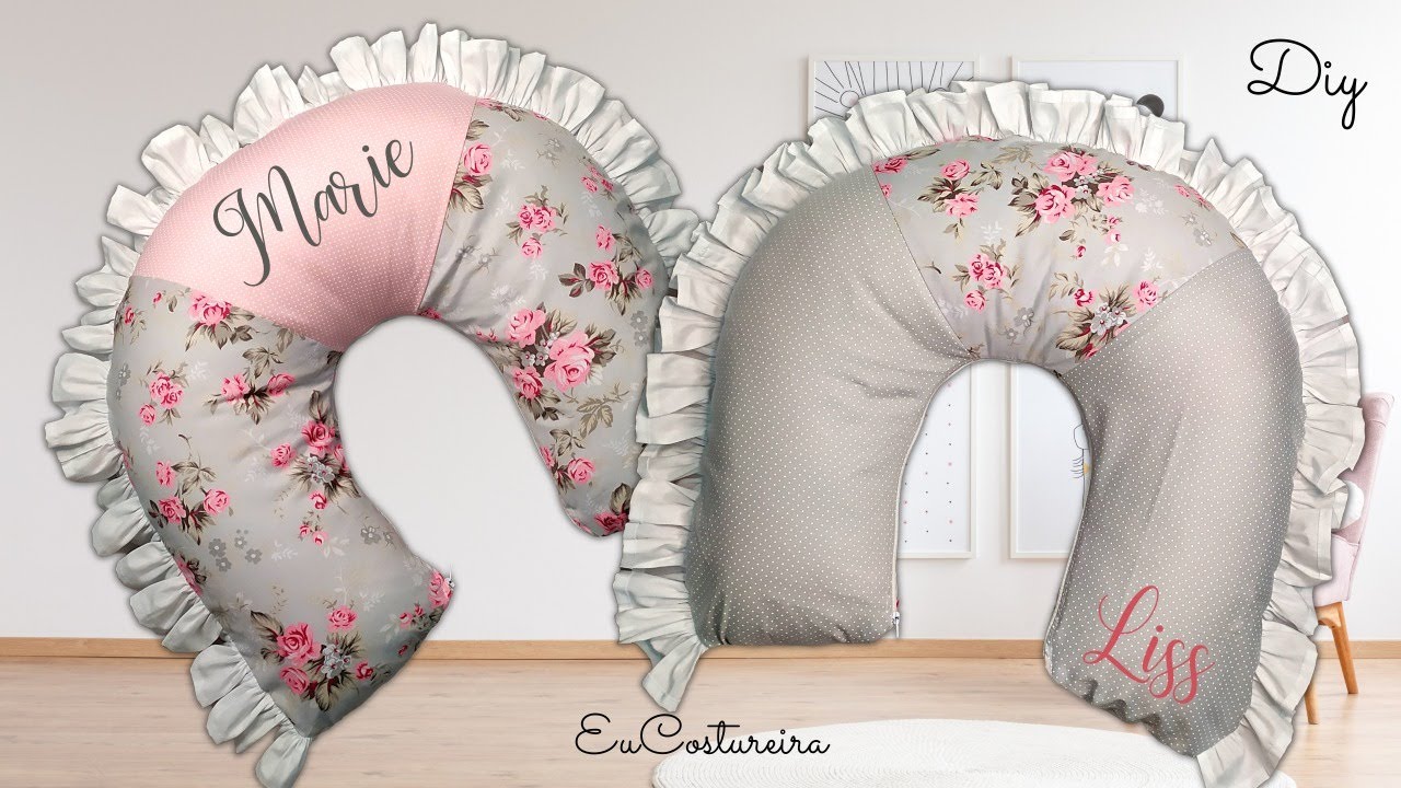 DIY Almofada amamentação com molde