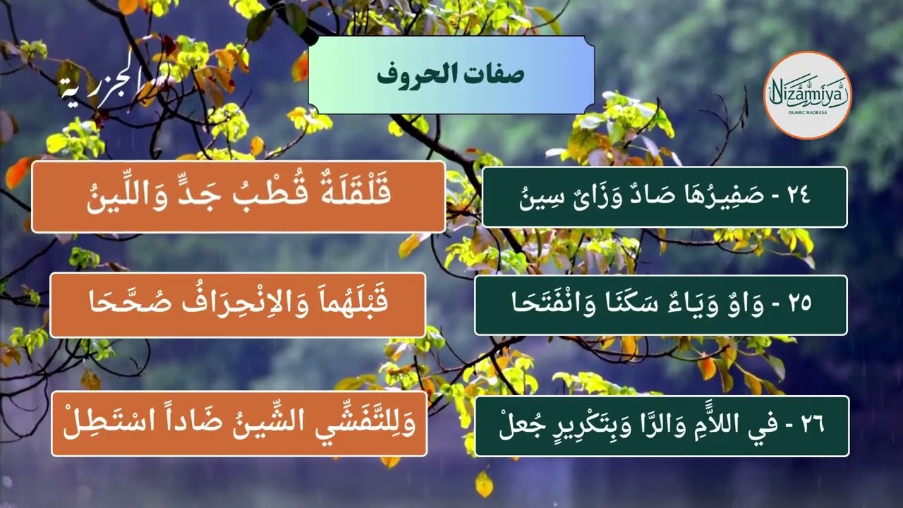 Al-Jazariyyah Memorization-Part 12 |Lines 24-26|10x Repetition الْمُقَدِّمَة الْجَزَرِيَّة