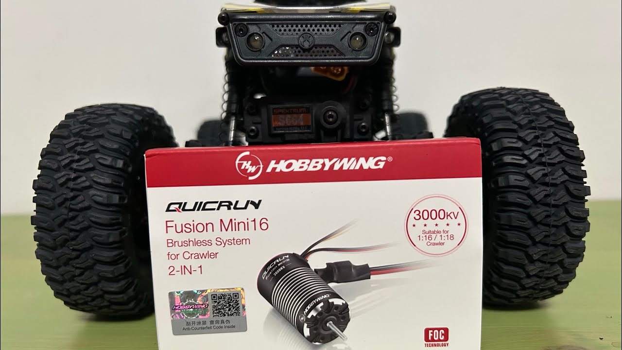 QUICRUN  FUSION MINI 1/16 1/18 BRUSHLESS SISTEM FOR CRAWLER 2 IN 1  3000 KV AXIAL CAPRA UTB18 4WS