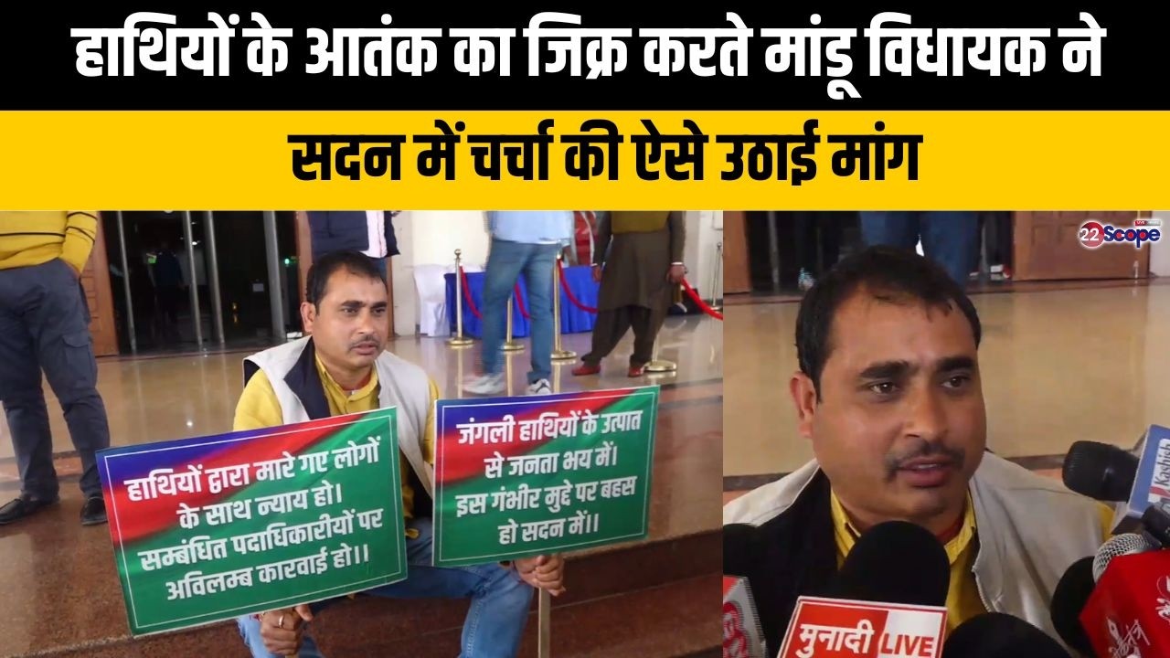हाथियों के आतंक का जिक्र करते मांडू विधायक ने सदन में चर्चा की ऐसे उठाई मांग