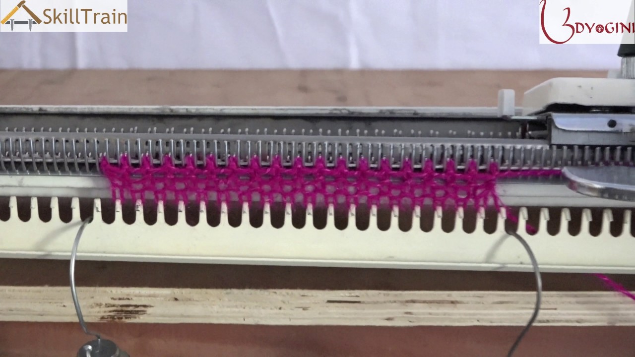 Learn to use the hand knitting machine