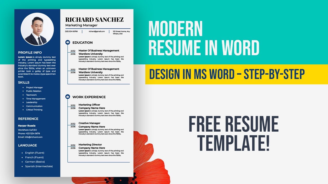 📝 Free Resume Template in MS Word 💼 | Step-by-Step Tutorial 🔥