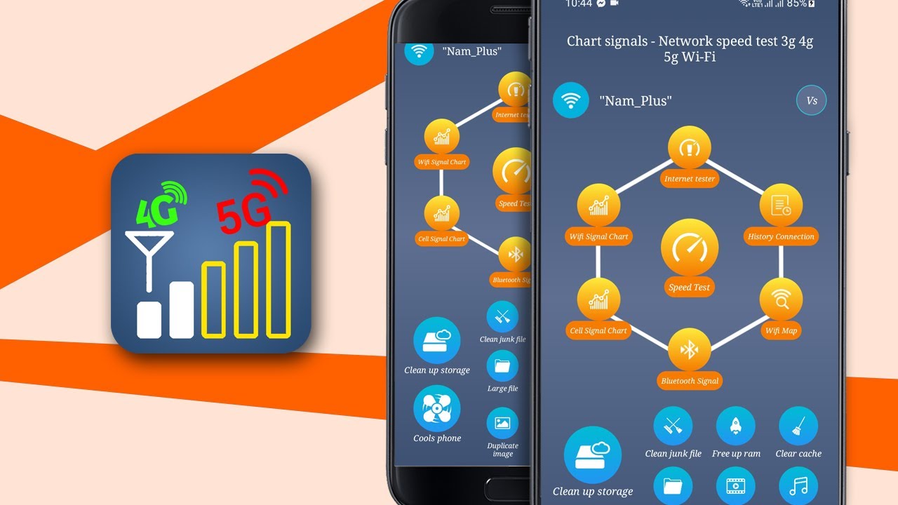 Chart signals & Network speed test 3g 4g 5g Wi-Fi - V1/6