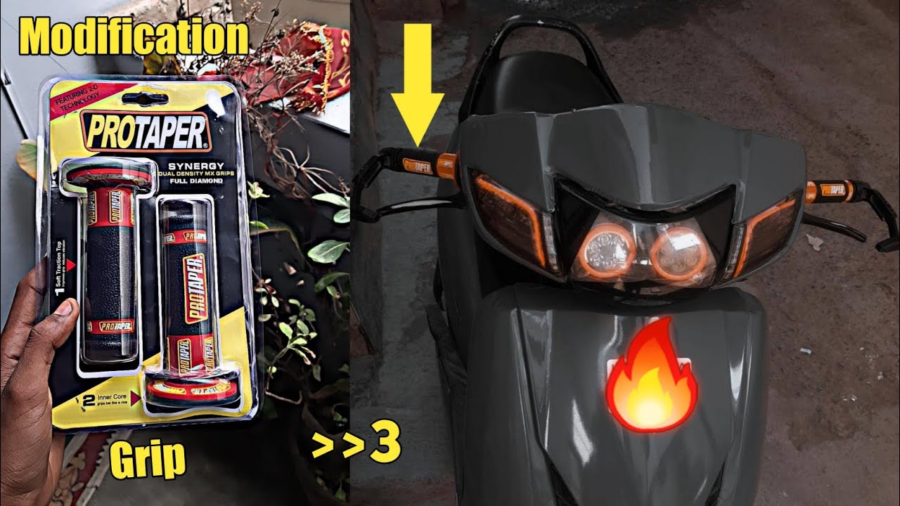 PROTAPER Grip installation in activa 🔥| Modification |