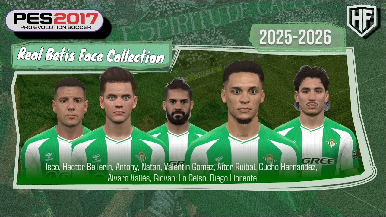 PES 2017 FACE COLLECTION REAL BETIS