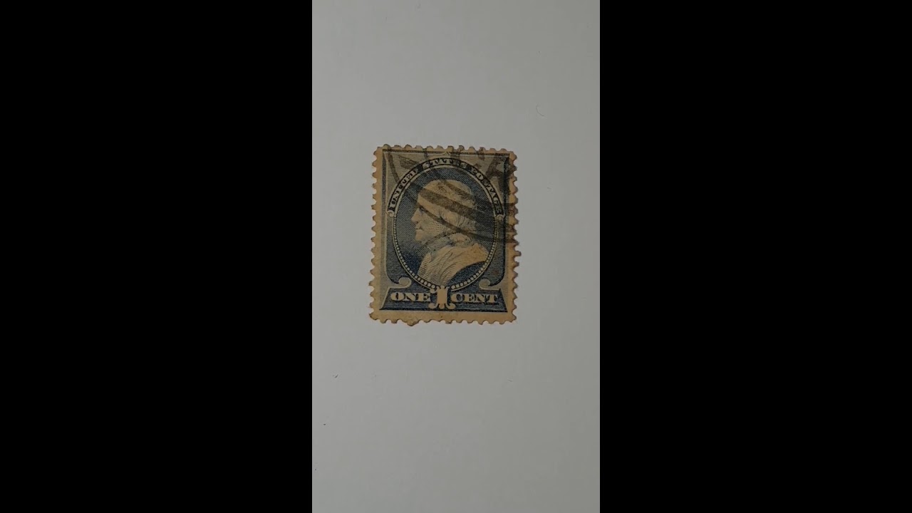 1887 BENJAMIN FRANKLIN 1 CENT STAMP #worldstamps #rare #shorts