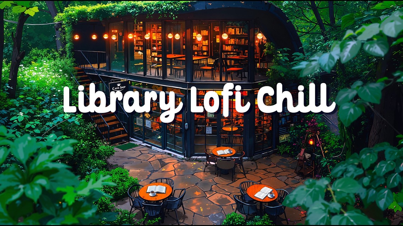 Forest Café Library 🌿Glasshouse Coffee & Books ☕Coffee Books for Study and Calm Focus