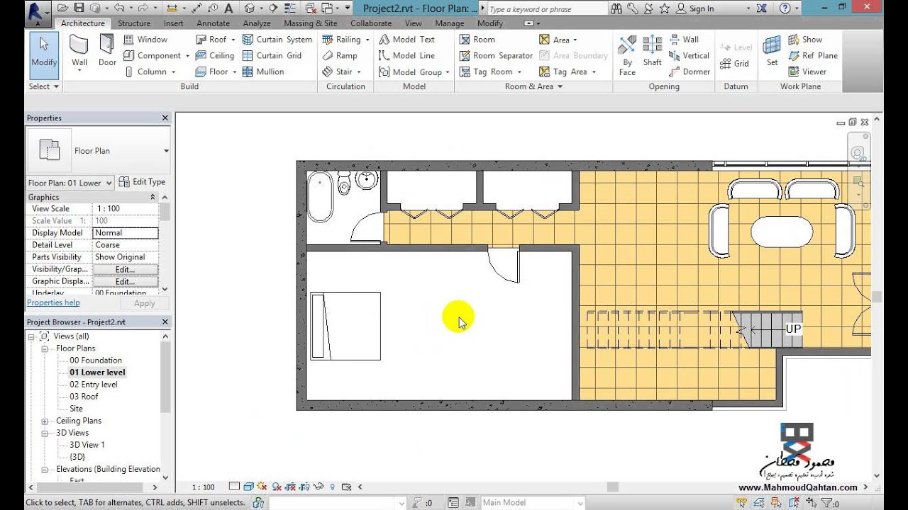 16. Finalizing Floor إنهاء الأرضيّات في مشروع ريفيت