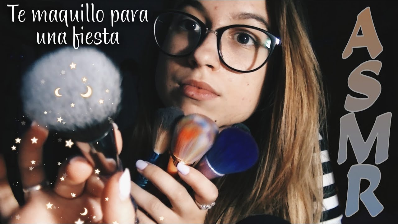 ASMR || Te MAQUILLO para una fiesta || Pau ASMR