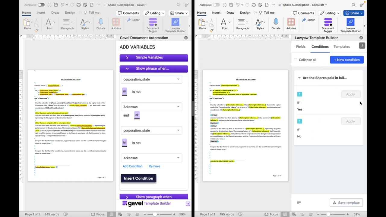 Clio Draft (previously LawYaw) v. Gavel: Feature Comparison