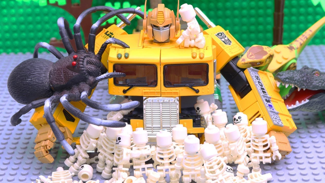 трансформеры Bumblebee vs Optimus Prime Stop motion, Лего остов Приключение История!