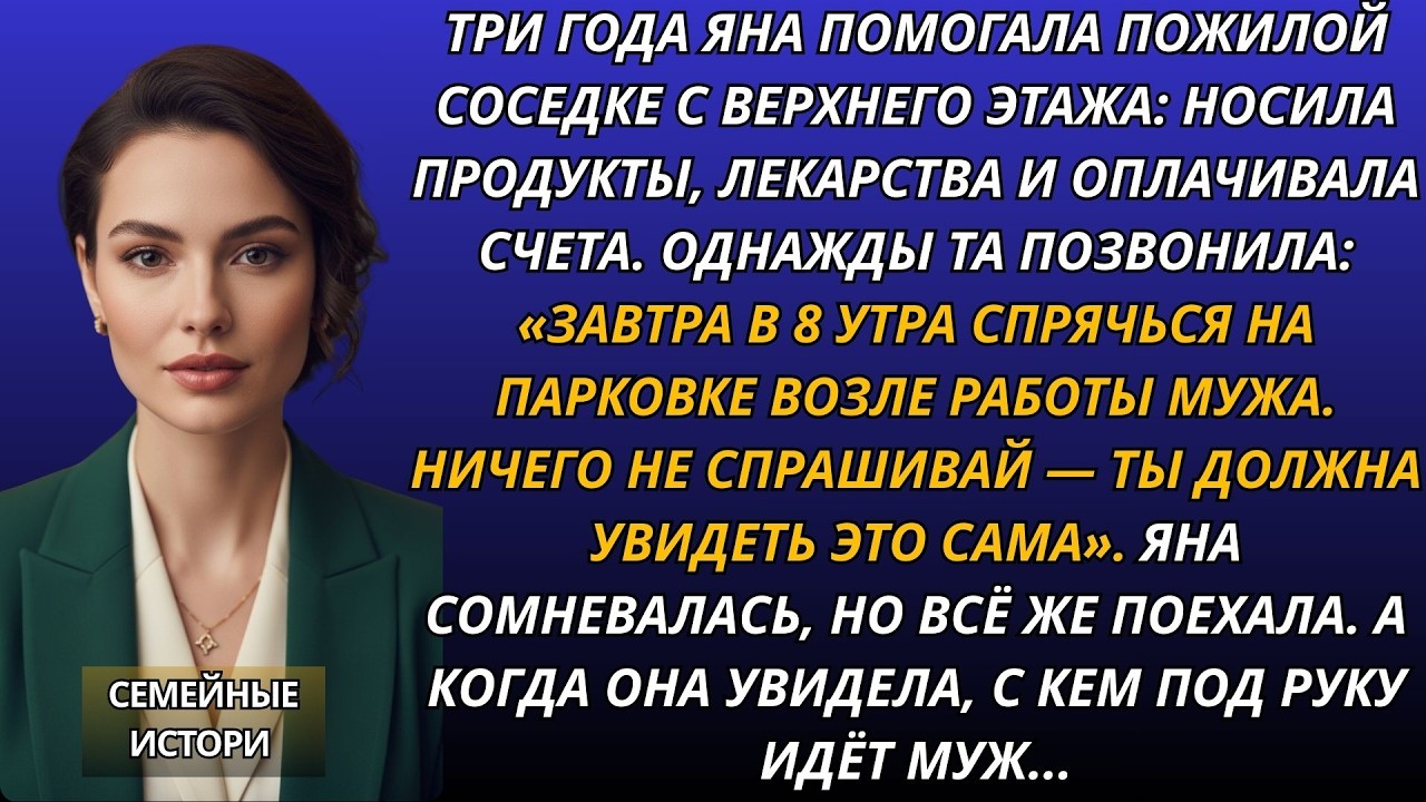 «Завтра в 8 утра спрячься на парковке возле работы мужа!» — позвонила соседка, которой Яна помо