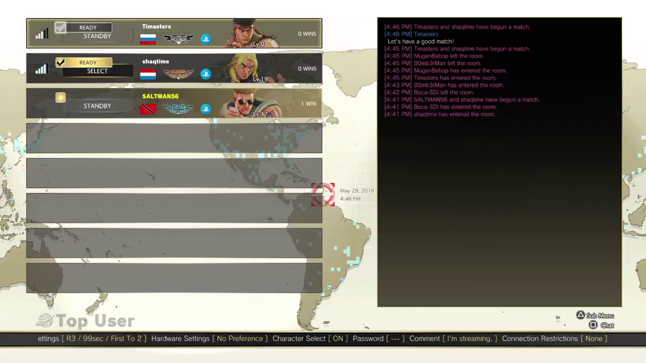STREET FIGHTER V AE saltman56 battle lounge Livestream join in and fight again