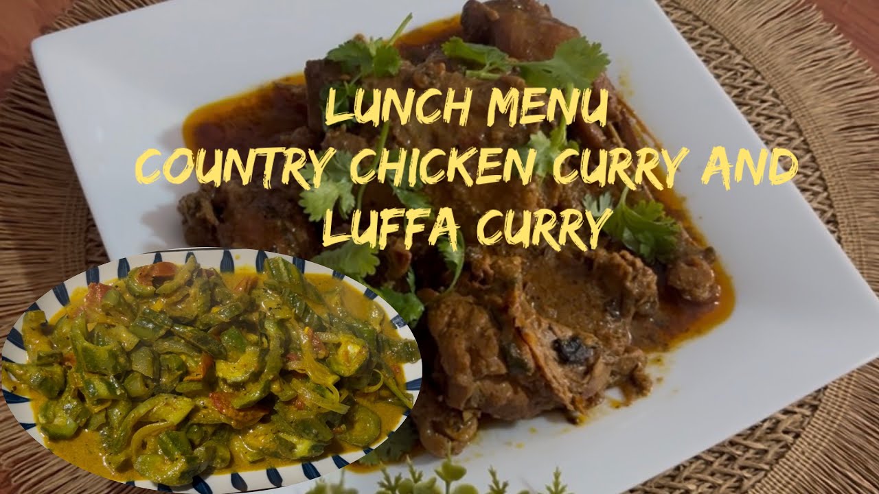 Country chicken curry and luffa recipe #nasrishcooks #dimlvlog ,