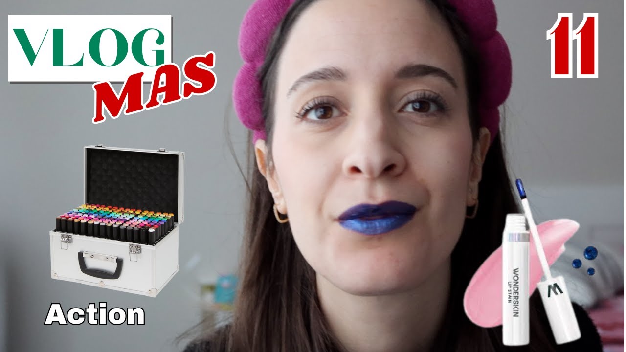 VLOGMAS 11 — Test Wonderskin Lip Tint 💙 + Feutres Action & Lyuvie + Assiettes St Nicolas