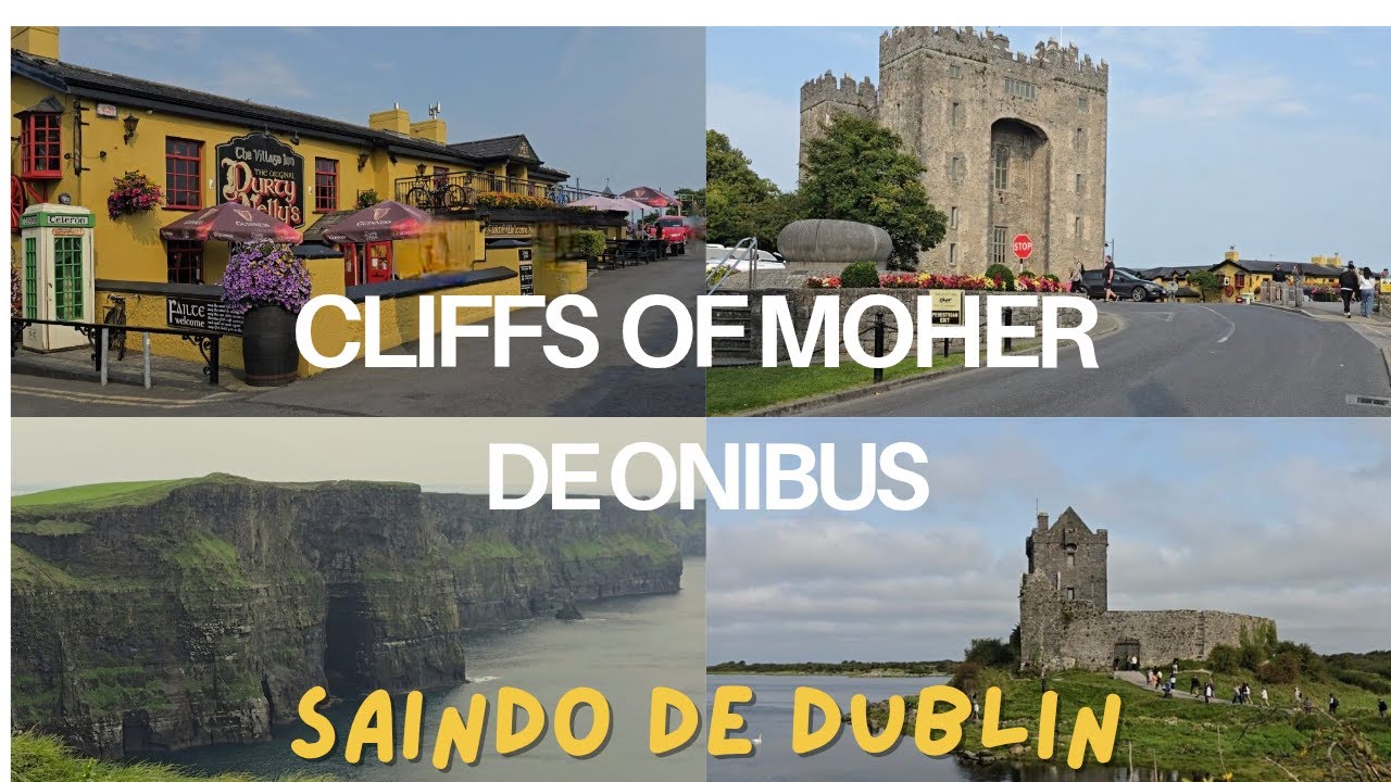 VISITANDO OS CLIFFS OF MOHER DE ÔNIBUS DE TURISMO SAINDO DE DUBLIN