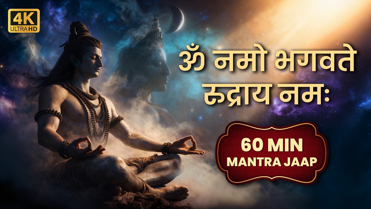ॐ नमो भगवते रुद्राय नमः | POWERFUL Rudra Mantra for night & morning Meditation Mahakal FM #4k