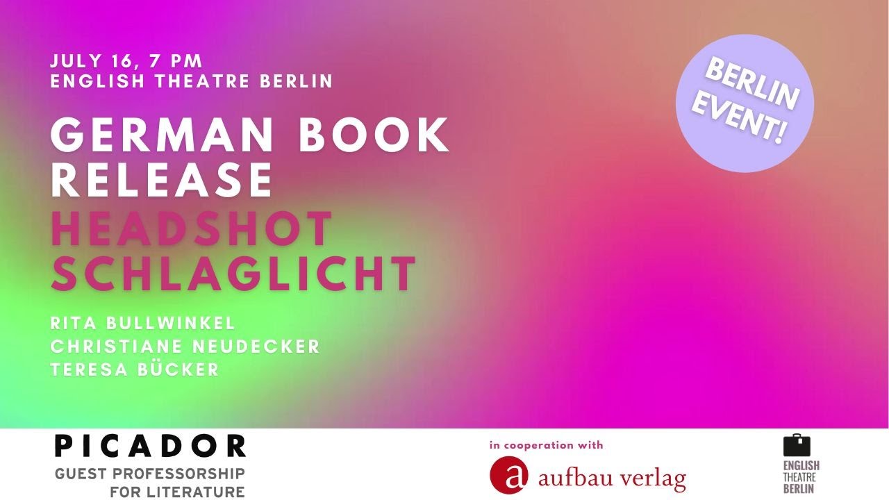 German Book Release of Headshot Rita Bullwinkel