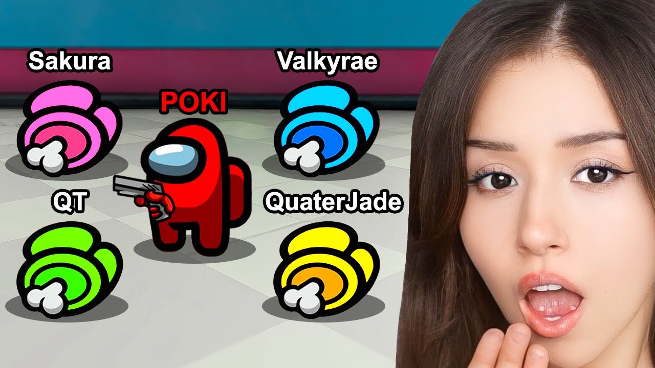 Pokimane Plays Among Us ft. Valkyrae, QTCinderella, Yugi