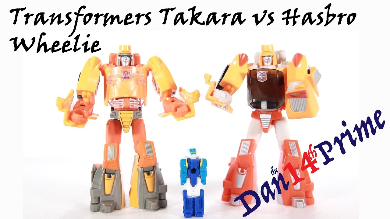 Wheelie Goshooter Transformers Takara Headmaster Legends LG-29 vs Hasbro Titans Return Toy