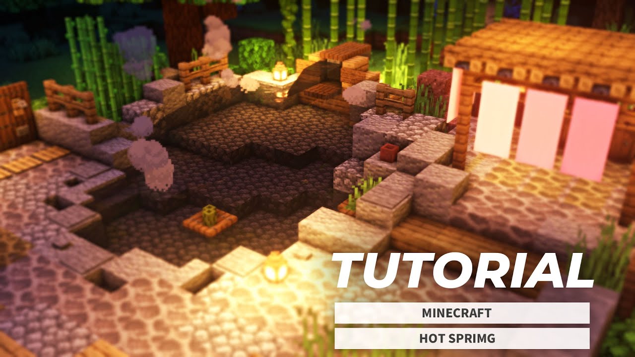 [Minecraft] Как построить горячий источник (в японском стиле)