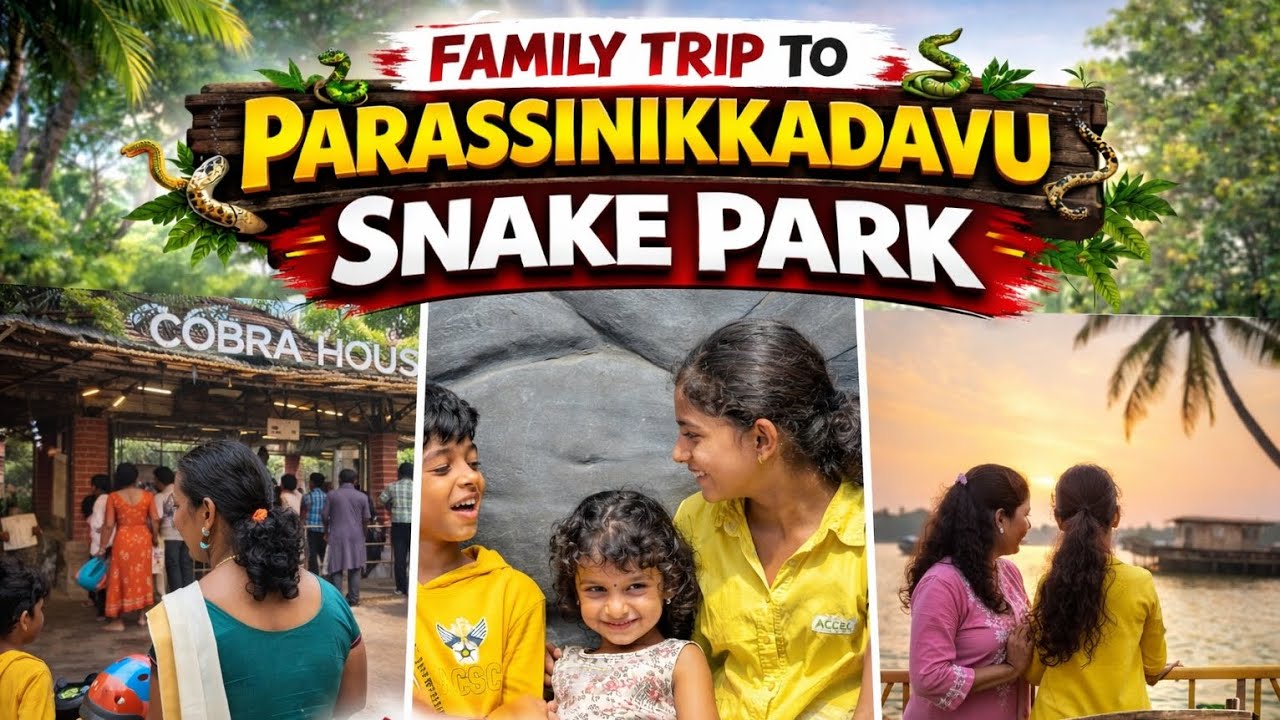 ഫാമിലി time 👨‍👩‍👦‍👦 @പറശ്ശിനിക്കടവ് സ്നേക്ക് പാർക്ക്🐍#familyvlog #snakepark 