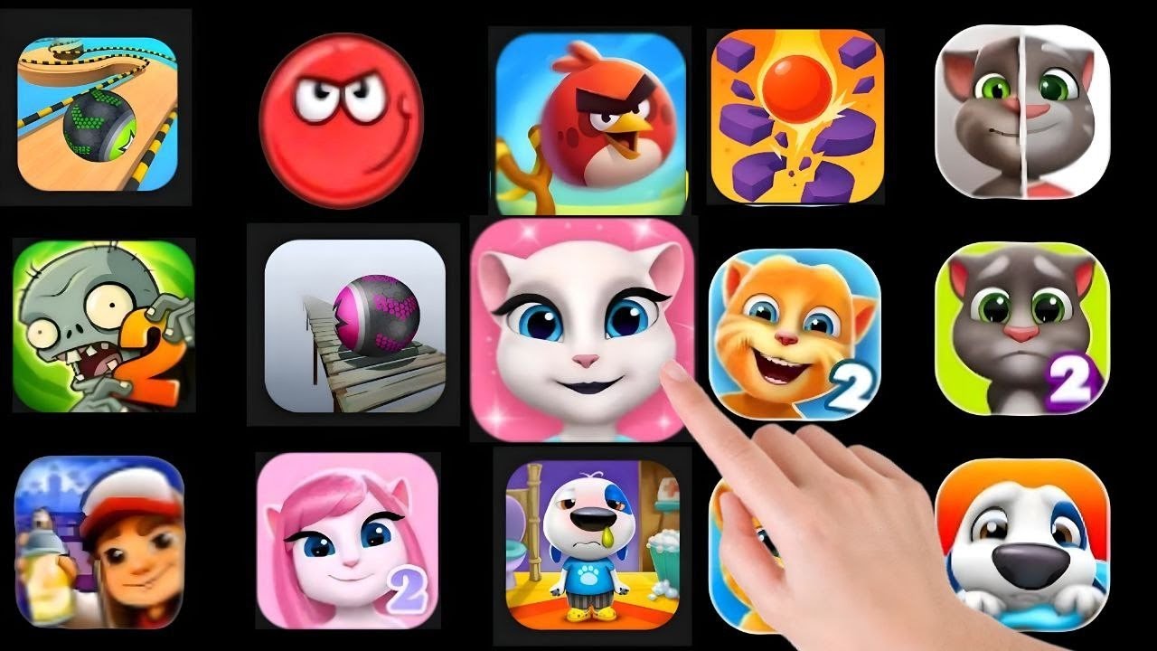 My talking tom,my talking angela 2,tom time rush,car stunt master, going play game play