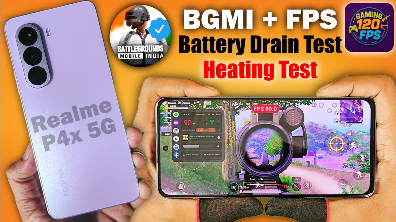 Realme P4x 5G BGMI Test With FPS Meter | BGMI Graphics Setting | P4x Heating Test 