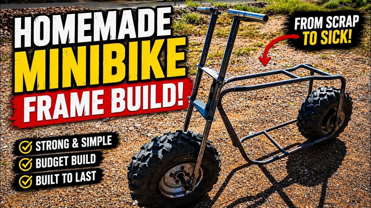 Homemade Mini bike frame build from scratch.Building my First homemade mini bike