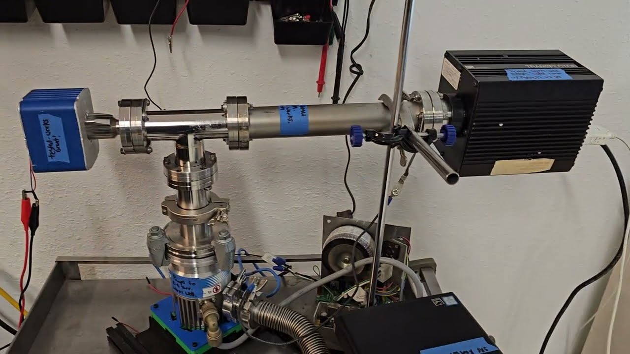 INFICON H100M RGA Basic Bench Test Faraday and Electron Multiplier Modes Working