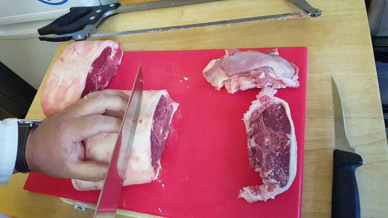 Prepping Barnsley chops