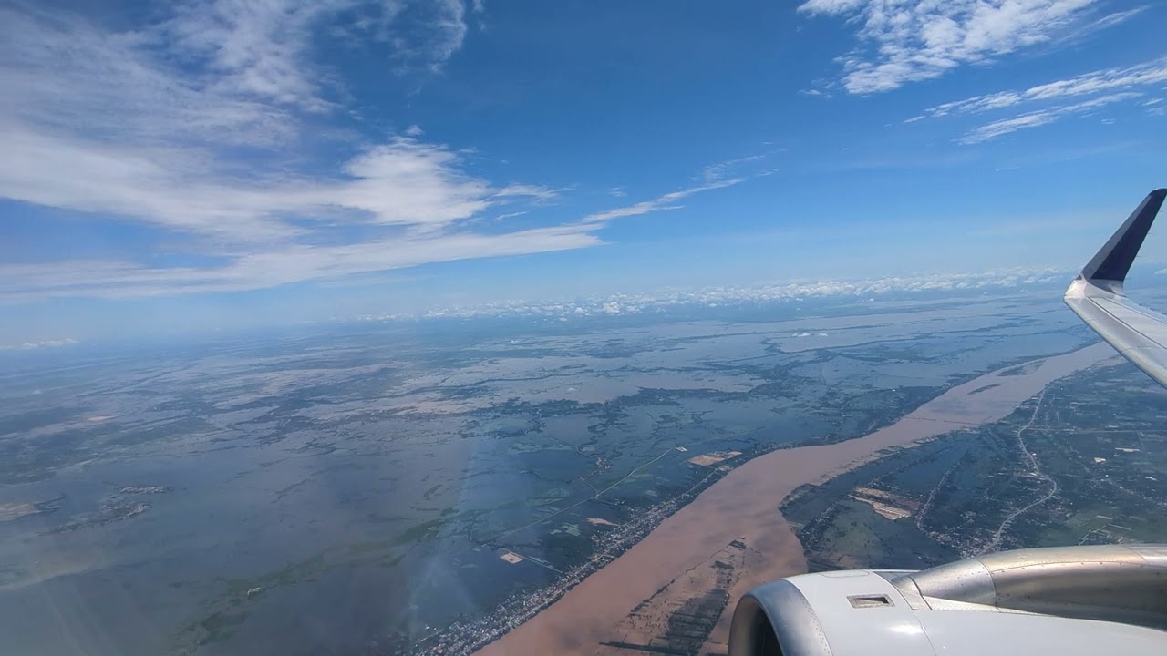 Take off from the new Techo International Airport  (KTI) - Phnom penh, Cambodia
