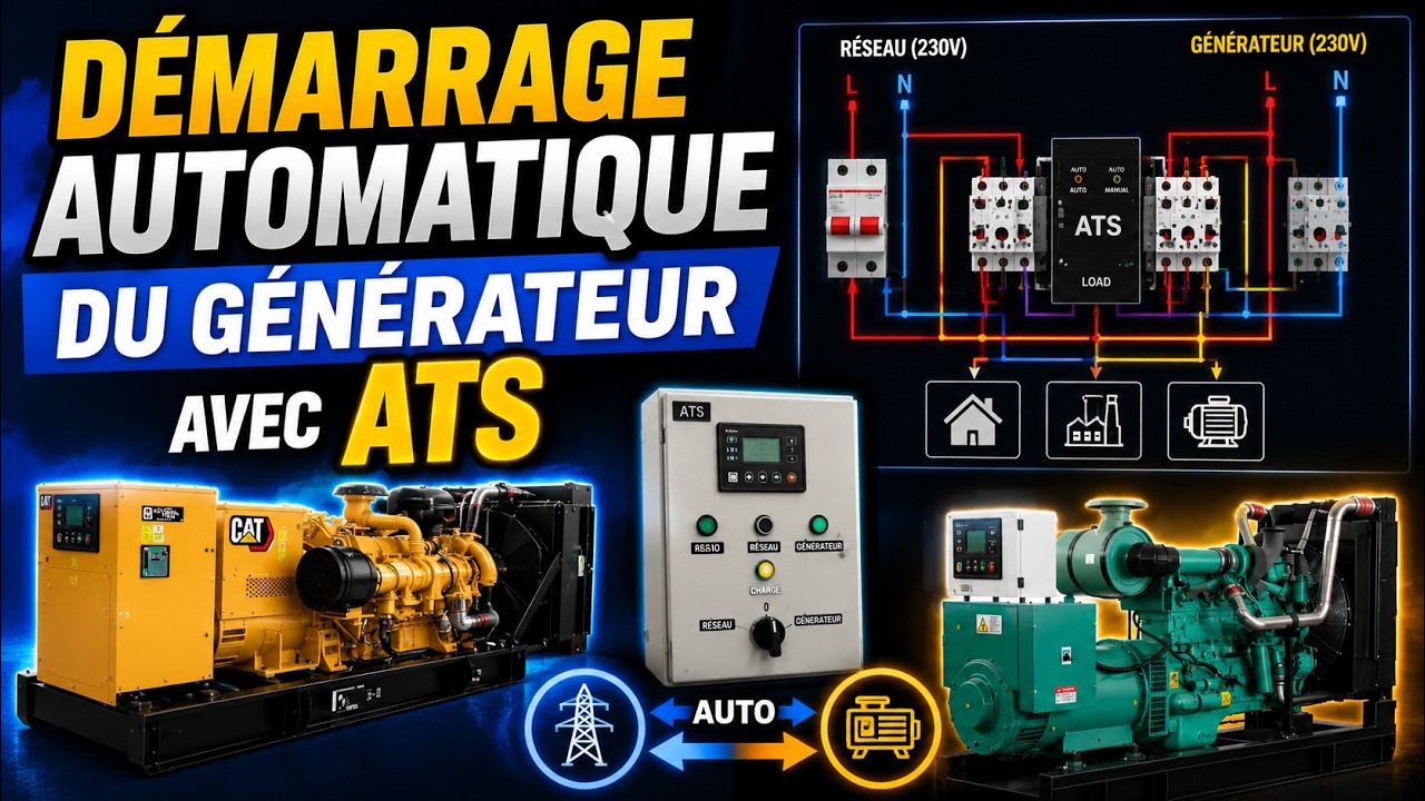 Démarrage automatique du générateur avec ATS / interrupteur de transfert automatique