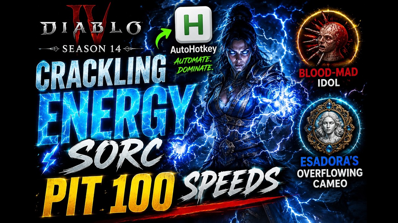 2 Min Pit 100s - Crackling Energy Sorc P219 [Diablo 4 Season 14]
