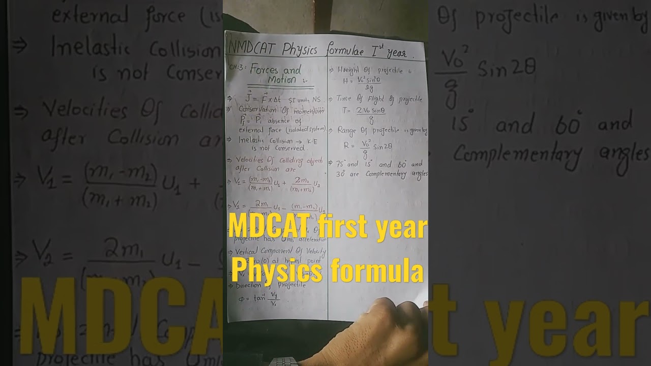 #mdcat first year physics formulae // #mdcat formulae #physics formulae