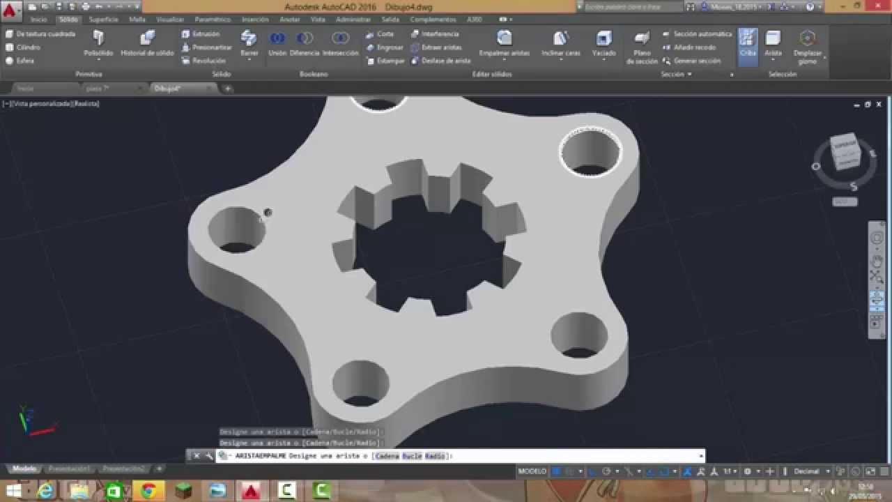 Pieza 2 - Estrella/ AUTOCAD 2016 / NIVEL- Principiante