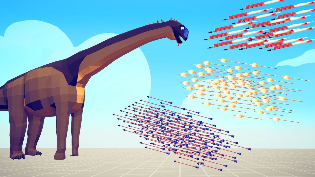 HOW MANY ARCHER can STOP the DINOSAUR | TABS - Totally Accurate Battle Simulator