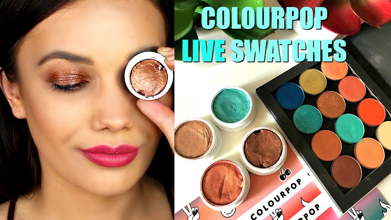 NEW COLOURPOP Shadows LIVE SWATCHES!