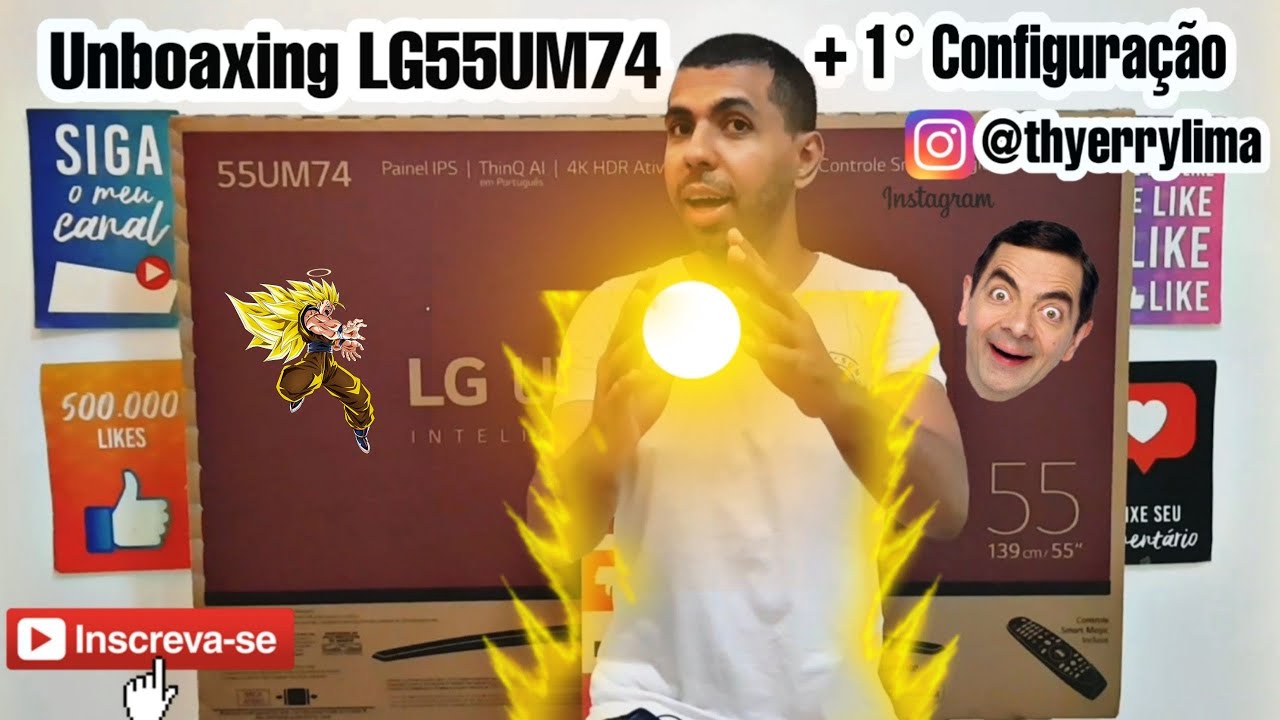 Unboxing e 1° Configuração TV LG 4K de 55 polegadas UM7470 PSA