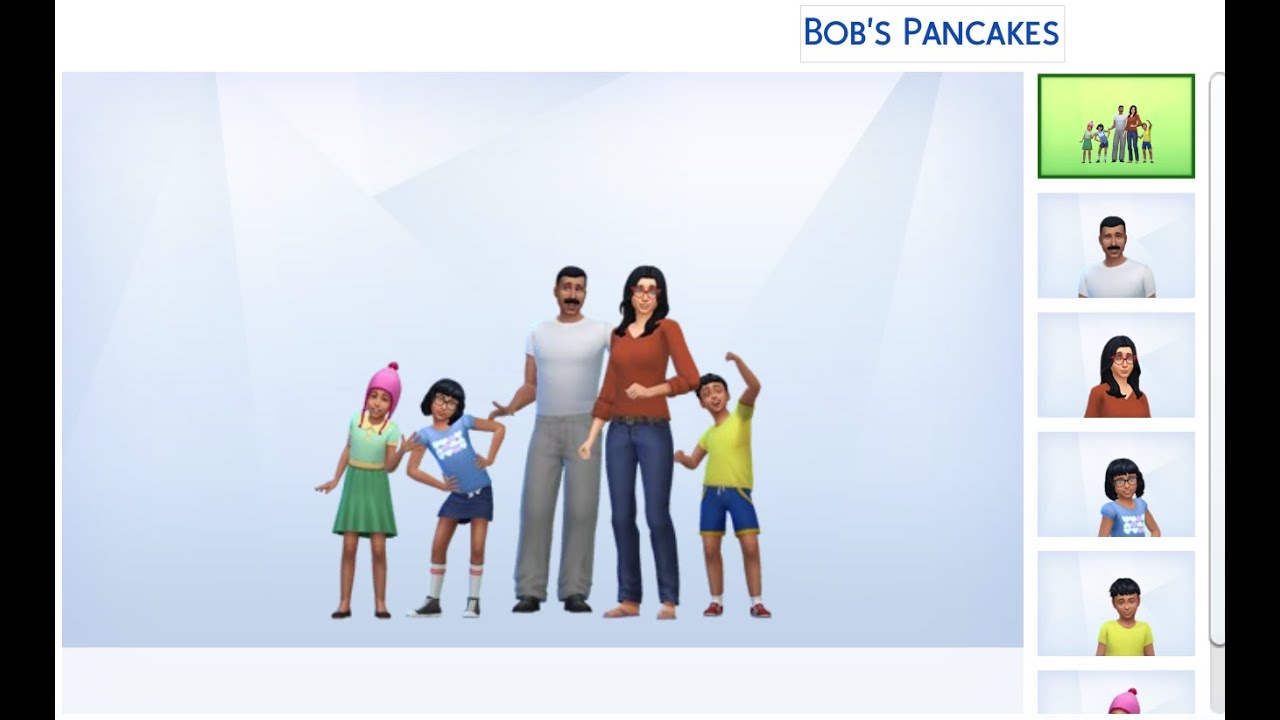 Bob's Burgers but I used the Pancakes | Sims 4 Create a Sim