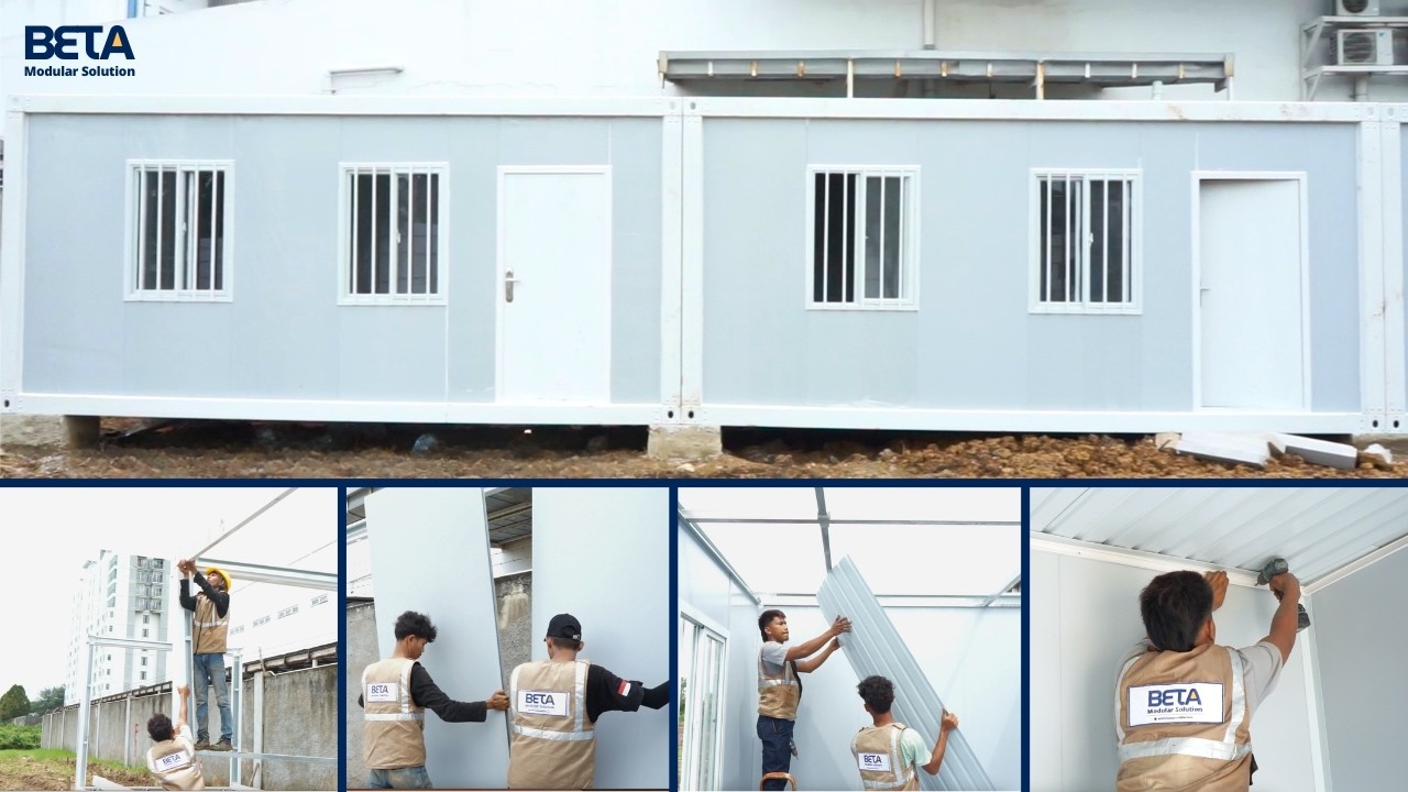 Pemasangan Rumah Modular Prefabrikasi Jenis Detachable