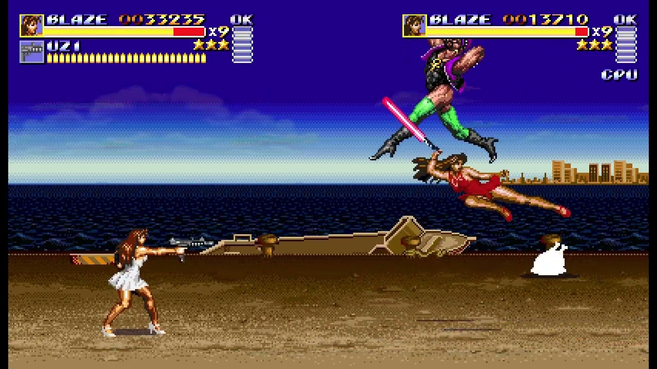 Streets of Rage Remake v5 2 sor3 blaze white dress 베어너클 리메이크 블레이즈 화이트 드레스 수정