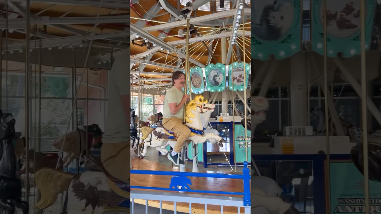 🦄🦄I&rsquo;m SO DIZZY 🥴 (Funny Dad Rides Carousel🤣🤣)