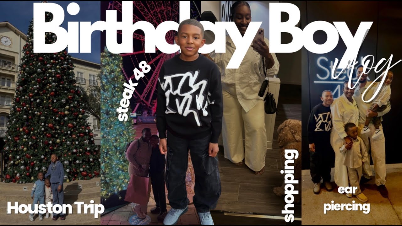 Steak 48, a hotel tour, Ice Skating & our dog came too| Houston Road Trip Vlog