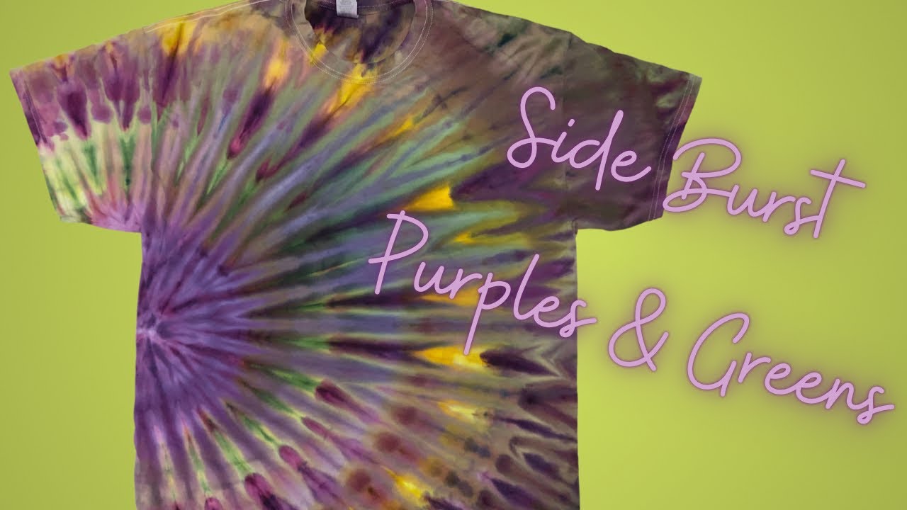 Tie Dye Side Burst Pattern ~Purples & Green~